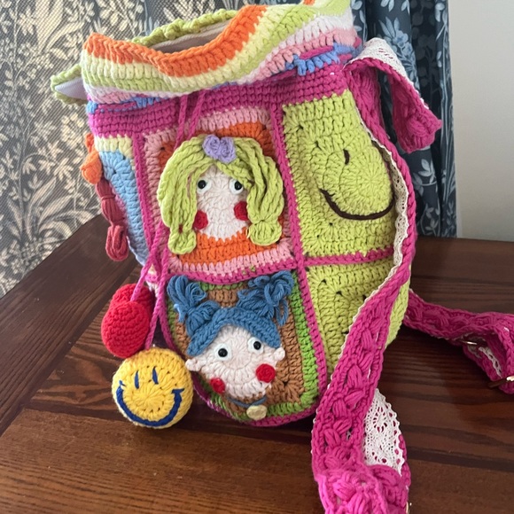 Handmade crochet backpack - Picture 3 of 9